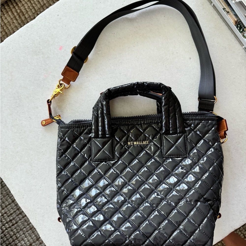 Mz Wallace small sutton tote in cobalt gray